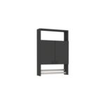 Ντουλάπι ραφιέρα μπάνιου Ela ανθρακί μελαμίνη 60x15x87cm ed6623 - Image 3