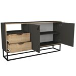 Κονσόλα Barbara 150x35x80cm Sapphire ανθρακί χρώμα ed662 - Image 4