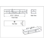 Έπιπλο τηλεόρασης Paldi μελαμίνη 120x29 5x23cm καρυδί ed6630 - Image 2