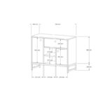 Μπουφέ Venire 90x40x75cm μελαμίνη ed6639 - Image 2