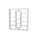 Βιβλιοθήκη Ample άσπρο μελαμίνη 125x22x135 7εκ ed663 - Image 4