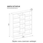 Βιβλιοθήκη Ample άσπρο μελαμίνη 125x22x135 7εκ ed663 - Image 3
