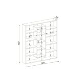 Βιβλιοθήκη Ample άσπρο μελαμίνη 125x22x135 7εκ ed663 - Image 2