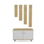 Έπιπλο εισόδου Tasarım άσπρο δρυς μελαμίνη 100x35x50εκ ed6644 - Image 3