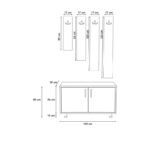 Έπιπλο εισόδου Tasarım άσπρο δρυς μελαμίνη 100x35x50εκ ed6644 - Image 2