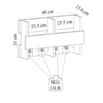 Ραφιέρα μπάνιου Wink άσπρο μελαμίνη 60x15 6x35εκ ed6660 - Image 2