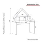 Γραφείο Disegno ανθρακί 120x60x73 8cm μελαμίνη ed6675 - Image 2