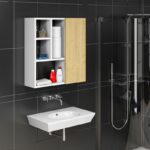 Ντουλάπι μπάνιου Secret λευκό oak χρώμα μελαμίνη 60x22x63 6cm ed6694