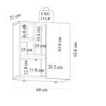 Ντουλάπι μπάνιου Secret λευκό oak χρώμα μελαμίνη 60x22x63 6cm ed6694 - Image 2
