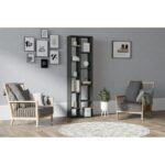 Βιβλιοθήκη Tomi ανθρακί μελαμίνη 44 4x19 6x150εκ ed6695