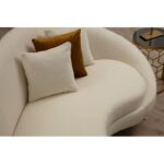 Uscire τριθέσιος καναπές Ύφασμα κρεμ 260x126x65cm ed66 - Image 4