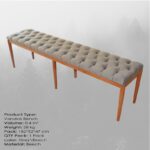 Σκαμπό Vandve γκρι καρυδί οξιά 180x45x50εκ ed6717