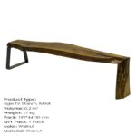 Έπιπλο τηλεόρασης Ugie μεταλλικά πόδια 190x36x42cm ed6719 - Image 5