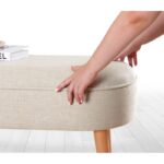 Σκαμπώ Timo κρεμ χρώμα 100x40x47cm ed6722 - Image 2