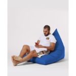 Πουφ Pyramid Big Bed μπλε αδιάβροχο ύφασμα 145x35cm ed6727 - Image 3