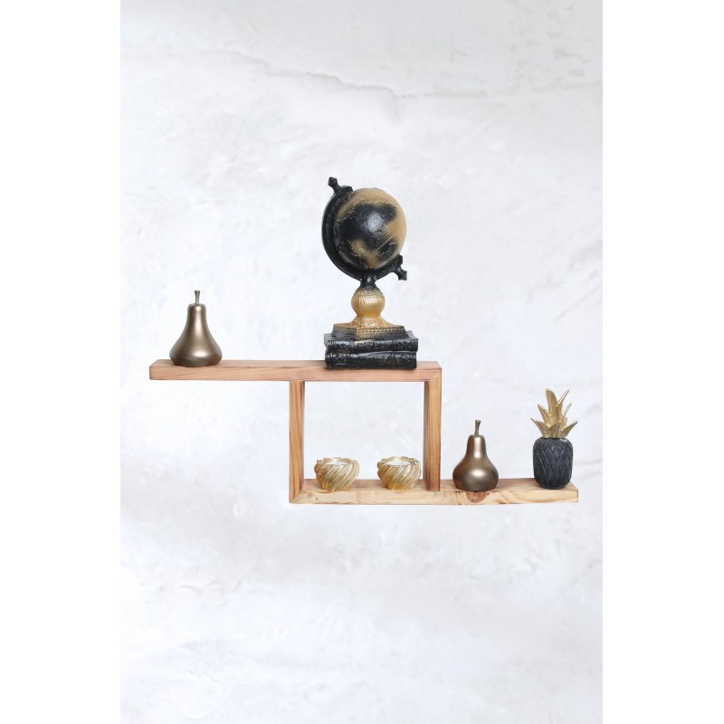 6729_0-800x800 Ραφιέρα τοίχου ξύλινη oak Ares 17x60cm ed6729 - Image 1