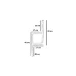 Ραφιέρα τοίχου ξύλινη oak Ares 17x60cm ed6729 - Image 5