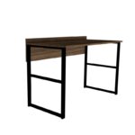 Γραφείο Lettera καρυδί μαύρο χρώμα μέταλλο 120x60x75cm ed6732 - Image 3