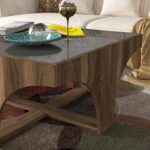 Τραπέζι σαλονιού Litus καρυδί ανθρακί μελαμίνη 71x74 6x38εκ ed6733 - Image 5