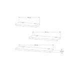 Ράφι τοίχου Leila ανθρακί μελαμίνη 40x14x2cm ed6734 - Image 2