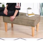 Σκαμπώ Square καφέ 80x41x40cm ed6750 - Image 3