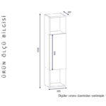 Ραφιέρα Novella άσπρο καρυδί μελαμίνη 29 5x22x120εκ ed6775 - Image 2