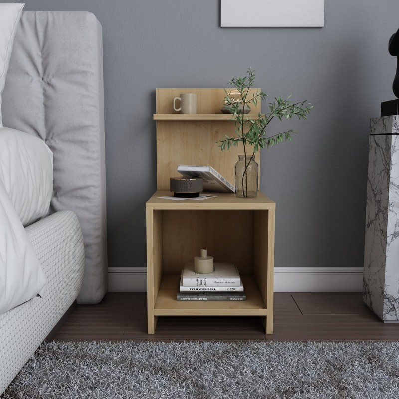 6777_0-800x800 Κομοδίνο Vuoto Oak χρώμα μελαμίνη 35 6x37 4x72cm ed6777 - Image 1