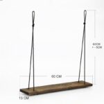 Ραφιέρα τοίχου Avra 60x13cm ξύλινη ed6780 - Image 2