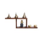 Ραφιέρα τοίχου ξύλινη καρυδί Ares 17x60cm ed6794 - Image 3