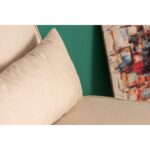 Πολυθρόνα Folde κρεμ ύφασμα 50x80x42cm ed6797 - Image 3