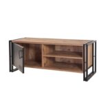 Έπιπλο TV Mondo Atlantic Pine μαύρο χρώμα μελαμίνη 130x45xH50cm ed679 - Image 4