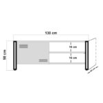 Έπιπλο TV Mondo Atlantic Pine μαύρο χρώμα μελαμίνη 130x45xH50cm ed679 - Image 2