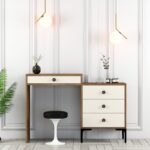 Κονσόλα Lizbon καρυδί κρεμ 124x40x84 7cm ed6803