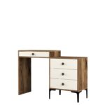 Κονσόλα Lizbon καρυδί κρεμ 124x40x84 7cm ed6803 - Image 3