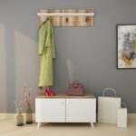 Έπιπλο εισόδου Gizem δρυς άσπρο μελαμίνη 100x40x40εκ ed6808