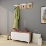 Έπιπλο εισόδου Gizem δρυς άσπρο μελαμίνη 100x40x40εκ ed6808 - Image 5