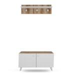 Έπιπλο εισόδου Gizem δρυς άσπρο μελαμίνη 100x40x40εκ ed6808 - Image 3