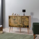 Μπουφέ Mente 2 SONOMA OAK ΜΕΛΑΜΙΝΗ 120x36xH90cm ed680