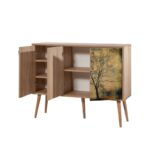 Μπουφέ Mente 2 SONOMA OAK ΜΕΛΑΜΙΝΗ 120x36xH90cm ed680 - Image 3