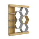 Βιβλιοθήκη Sueno άσπρο δρυς μελαμίνη 140x29 6x177 4εκ ed6810 - Image 4