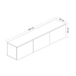 Έπιπλο τηλεόρασης Neon λευκό 160x32x35cm ed6816 - Image 2