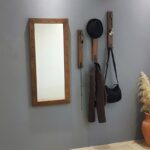 Έπιπλο εισόδου Mortale καρυδί ξύλο καθρέπτης 6x50εκ ed6817 - Image 5