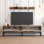 Έπιπλο τηλεόρασης Istanbul καρυδί άσπρο 180x35x47cm ed6830 - Image 5