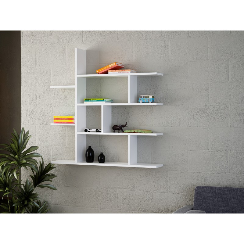 6837_0-800x800 Ραφιέρα Motif άσπρο μελαμίνη 120x22x121 8εκ ed6837 - Image 1