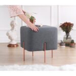 Σκαμπώ Rame γκρι 42x40cm ed6843 - Image 5