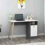 Γραφείο Canvas λευκό ανθρακί 110x50x74cm μελαμίνη ed6852