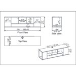 Έπιπλο τηλεόρασης Paldi μελαμίνη 135x35 2x39cm λευκό ed6859 - Image 2