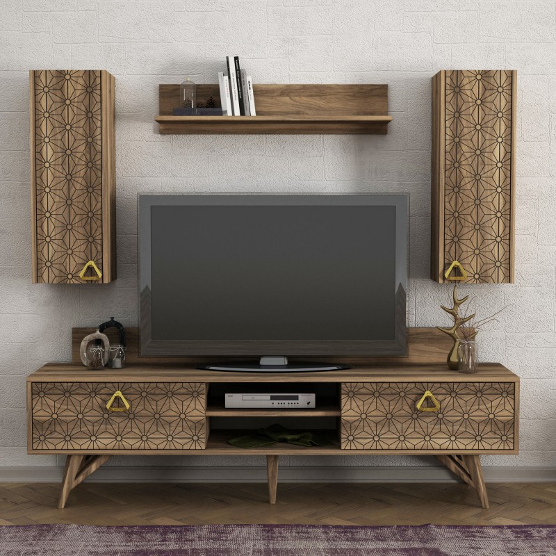 6863_0-800x800 Έπιπλο tv Scintillio μελαμίνη καρυδί 180x29 5x48 6cm ed6863 - Image 1