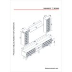 Έπιπλο tv Scintillio μελαμίνη καρυδί 180x29 5x48 6cm ed6863 - Image 2