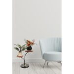 Βοηθητικό τραπέζι Dieci μαύρο καρυδί μέταλλο 35x62cm ed6865